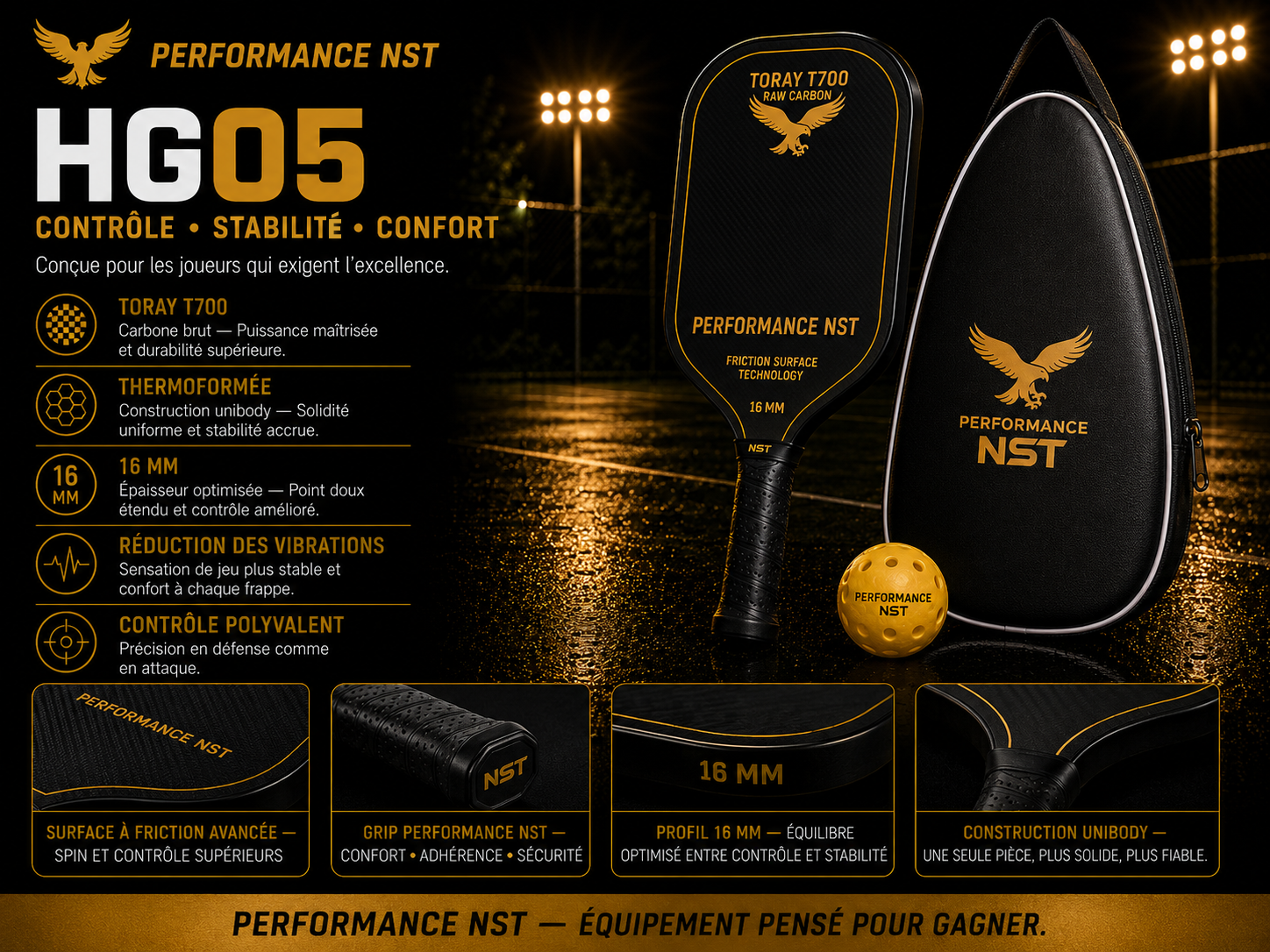 Performance NST HG05 - Raquette, housse et balle