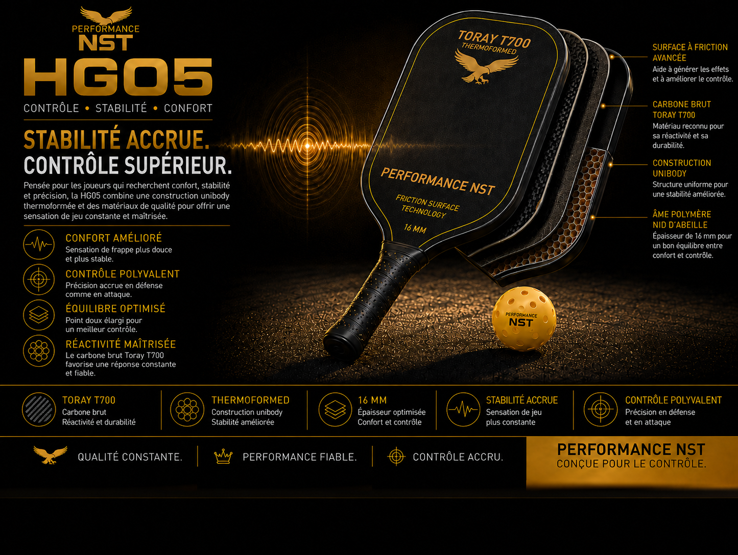 Performance NST HG05 - Stabilité accrue