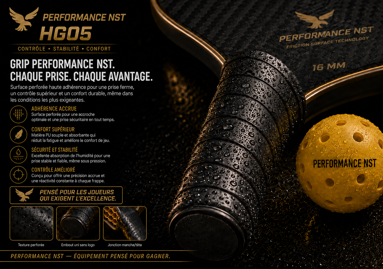 Performance NST HG05 - Texture du grip